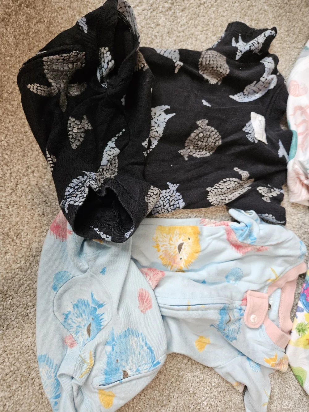 Burts Bees Baby Short Sleeve Romper Pajamas Bundle Of 4 - Assorted Size 6-9 M